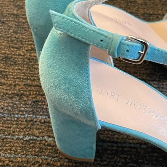 Stuart Weitzman block heel turquesa 8.5 - Picture 3 of 13